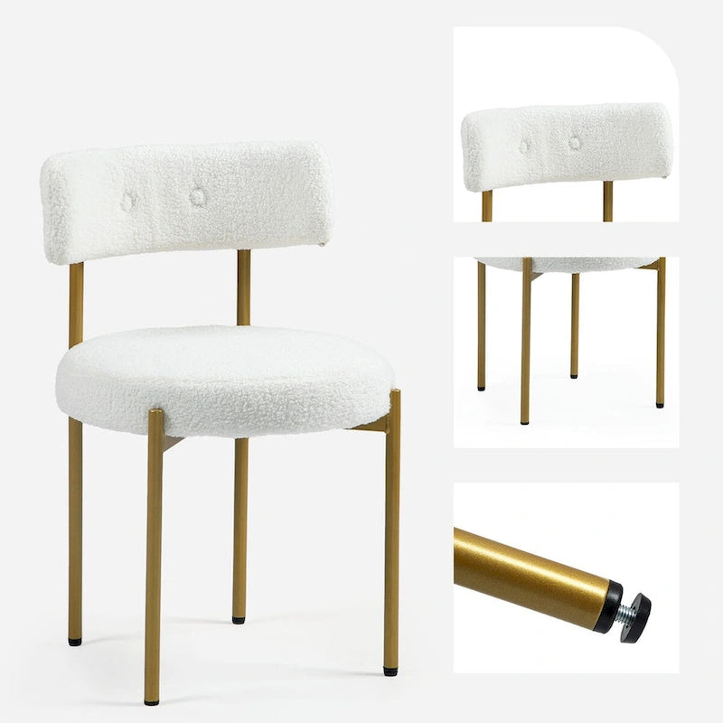 Ensemble de 4 chaises de salle à manger AVAWING, style moderne du milieu du siècle, pour la cuisine.