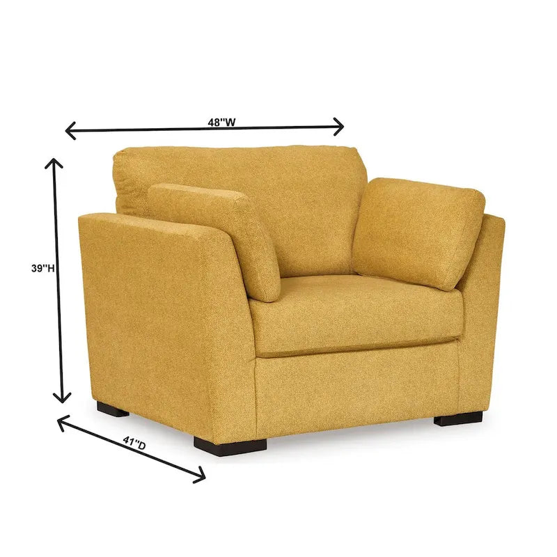 Ensemble de salon 3 pièces Clareen de Roundhill Furniture, comprenant un canapé, une causeuse et un fauteuil Cutler.