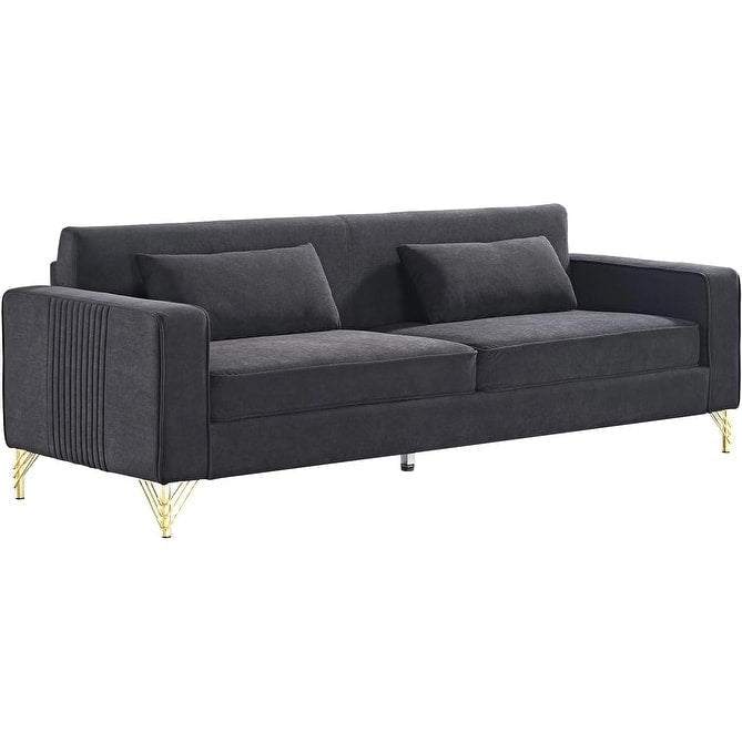 Aesthetic 85.8   Velvet Sofas for Living Room 3 Seater Couch with Classic Modern Appeal and Luxurious Soft Comfort