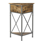 Table d'angle Javlergo avec tiroir et étagère de rangement, meuble de sol triangulaire autoportant pour cuisine, salon et chambre