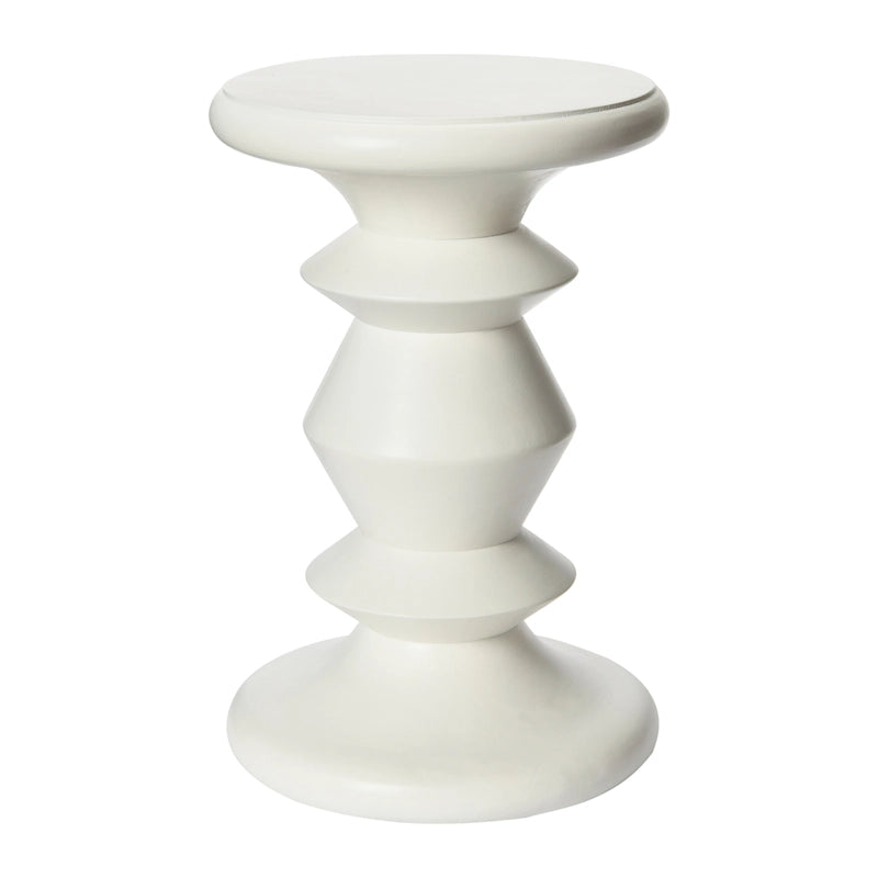 Table d'appoint ou tabouret Berns en bois massif, style moderne du milieu du siècle.