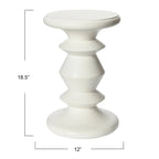 Table d'appoint ou tabouret Berns en bois massif, style moderne du milieu du siècle.