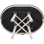 Table de salle à manger ronde extensible de style campagnard avec 16 rallonges en bois