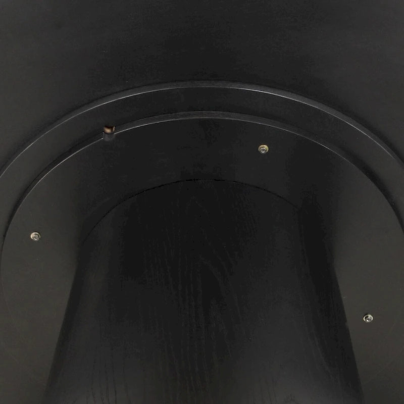 Table de salle à manger ronde à piédestal en chêne massif de 52 pouces