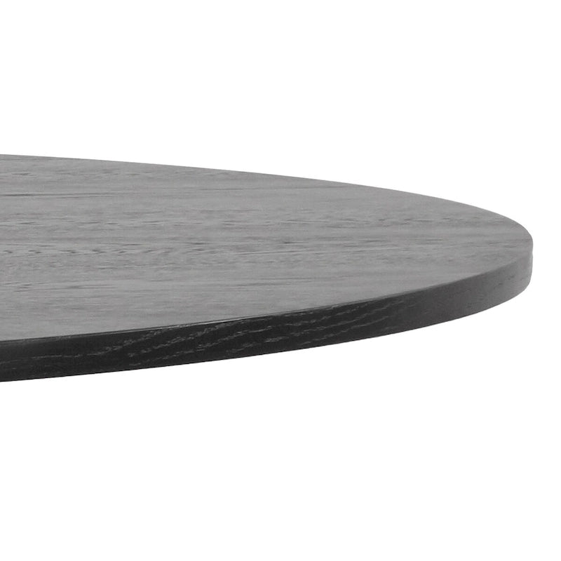 Table de salle à manger ronde à piédestal en chêne massif de 52 pouces