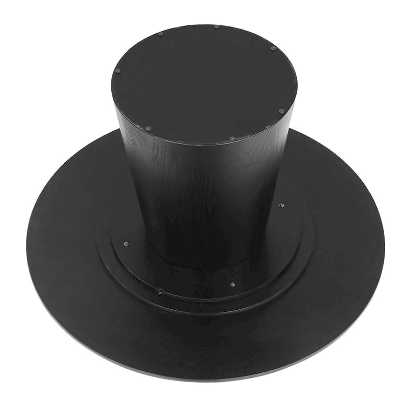 Table de salle à manger ronde à piédestal en chêne massif de 52 pouces