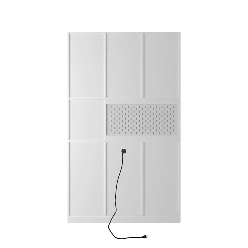 Meuble de cuisine 74 pouces avec station de recharge, buffet indépendant avec tiroir et support pour micro-ondes