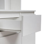 Meuble de cuisine 74 pouces avec station de recharge, buffet indépendant avec tiroir et support pour micro-ondes