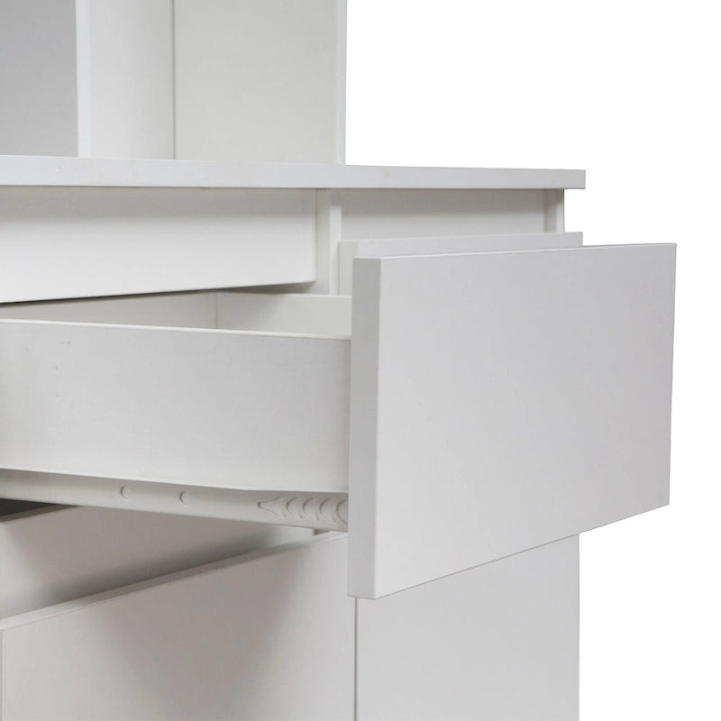 Meuble de cuisine 74 pouces avec station de recharge, buffet indépendant avec tiroir et support pour micro-ondes