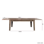 Table de salle à manger rectangulaire extensible, table de cuisine fonctionnelle pour 4 à 12 personnes