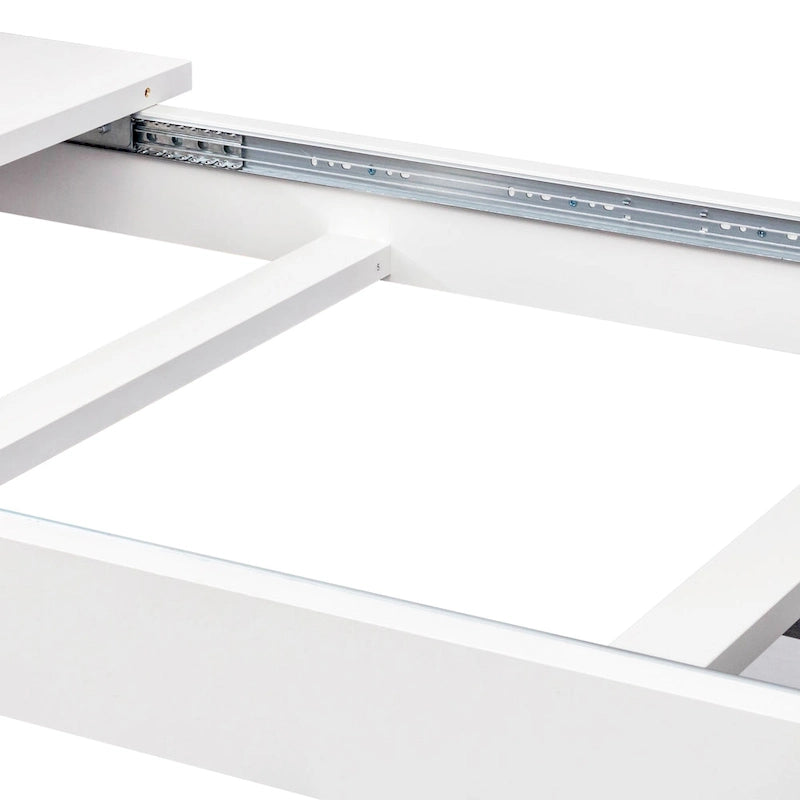 Table de salle à manger rectangulaire extensible, table de cuisine fonctionnelle pour 4 à 12 personnes