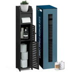 Organisateur de rangement pour salle de bain Nestl - Armoire haute sur pied pour papier toilette, serviettes et autres accessoires de rangement de salle de bain