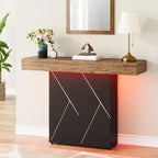 Console sur pied de style campagnard 43,3 cm, table d'appoint pour salon, table d'entrée, bureau étroit