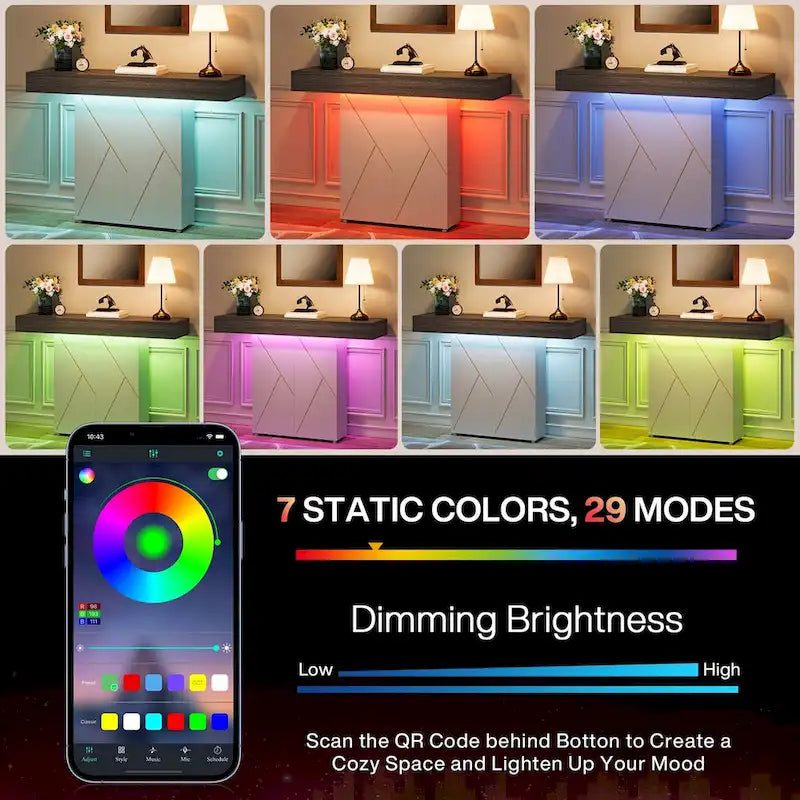 Console sur pied de style campagnard 43,3 cm, table d'appoint pour salon, table d'entrée, bureau étroit