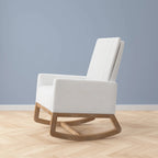 Fauteuil à bascule réglable, fauteuil berçant pour chambre d'enfant avec dossier haut réglable et repose-pieds