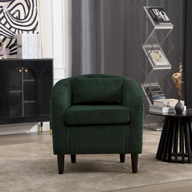Fauteuil décoré de style moderne pour salon, fauteuil baquet avec coussin et oreiller, fauteuil individuel