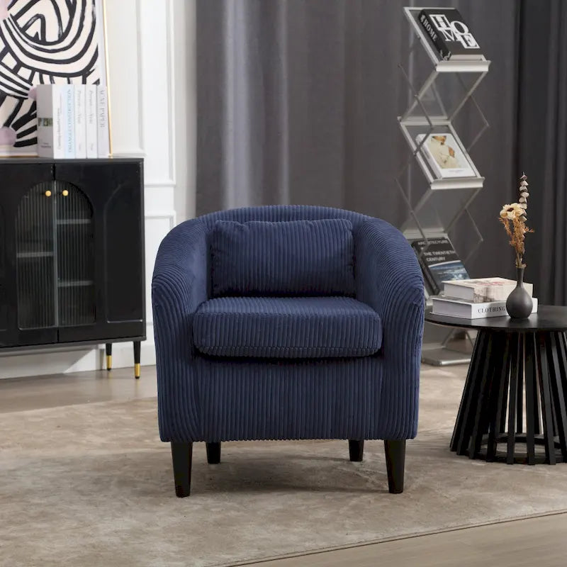 Fauteuil décoré de style moderne pour salon, fauteuil baquet avec coussin et oreiller, fauteuil individuel