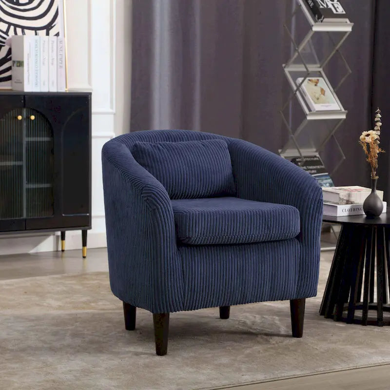 Fauteuil décoré de style moderne pour salon, fauteuil baquet avec coussin et oreiller, fauteuil individuel