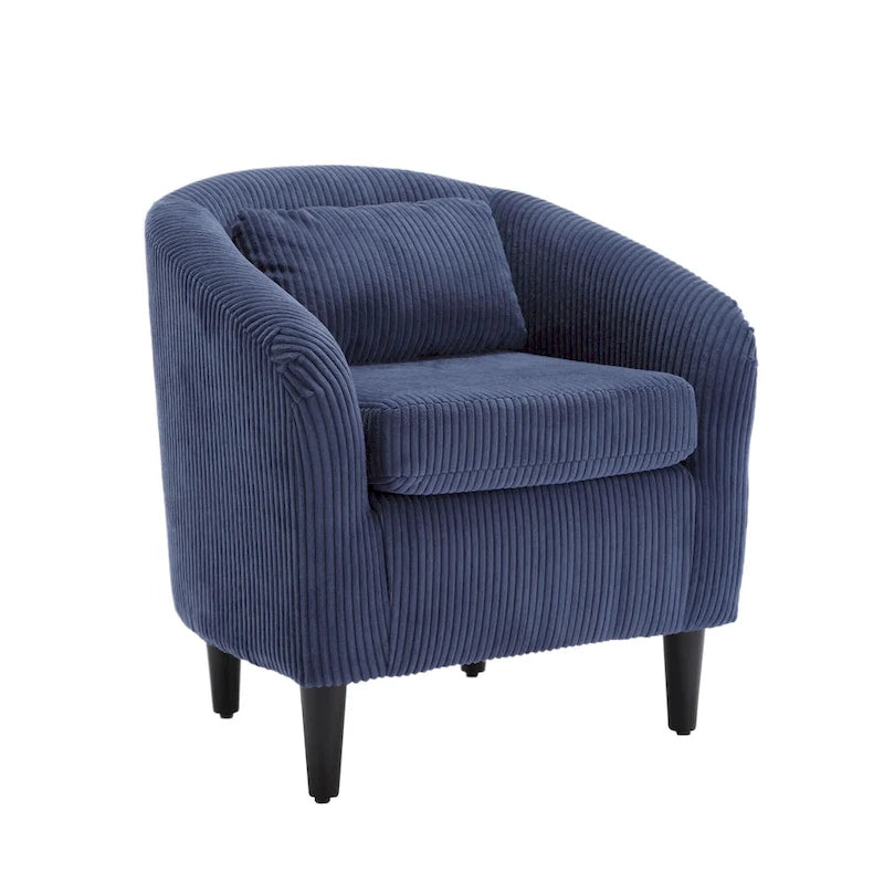 Fauteuil décoré de style moderne pour salon, fauteuil baquet avec coussin et oreiller, fauteuil individuel