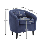 Fauteuil décoré de style moderne pour salon, fauteuil baquet avec coussin et oreiller, fauteuil individuel