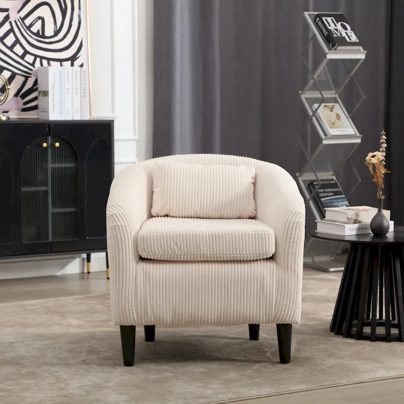 Fauteuil décoré de style moderne pour salon, fauteuil baquet avec coussin et oreiller, fauteuil individuel