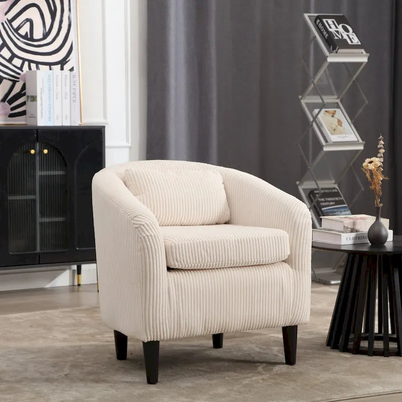 Fauteuil décoré de style moderne pour salon, fauteuil baquet avec coussin et oreiller, fauteuil individuel