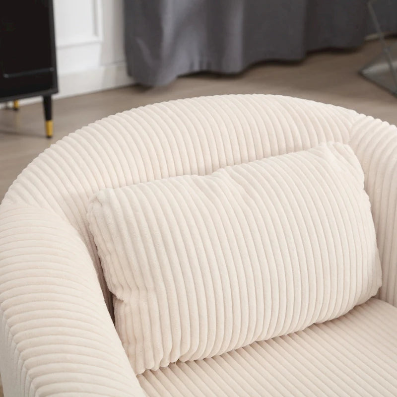 Fauteuil décoré de style moderne pour salon, fauteuil baquet avec coussin et oreiller, fauteuil individuel