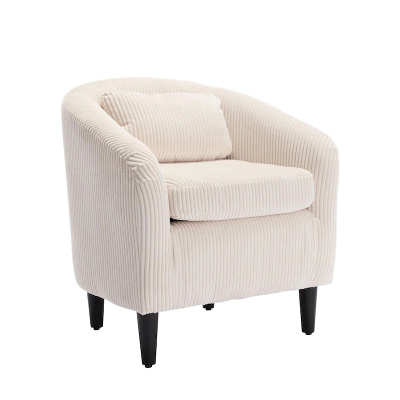 Fauteuil décoré de style moderne pour salon, fauteuil baquet avec coussin et oreiller, fauteuil individuel