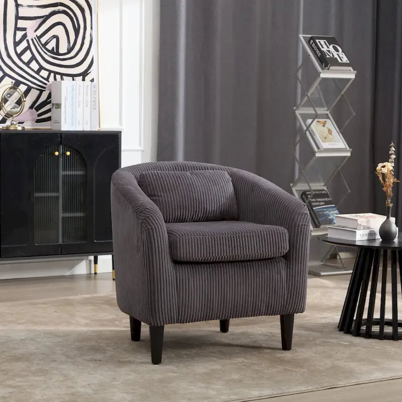 Fauteuil décoré de style moderne pour salon, fauteuil baquet avec coussin et oreiller, fauteuil individuel