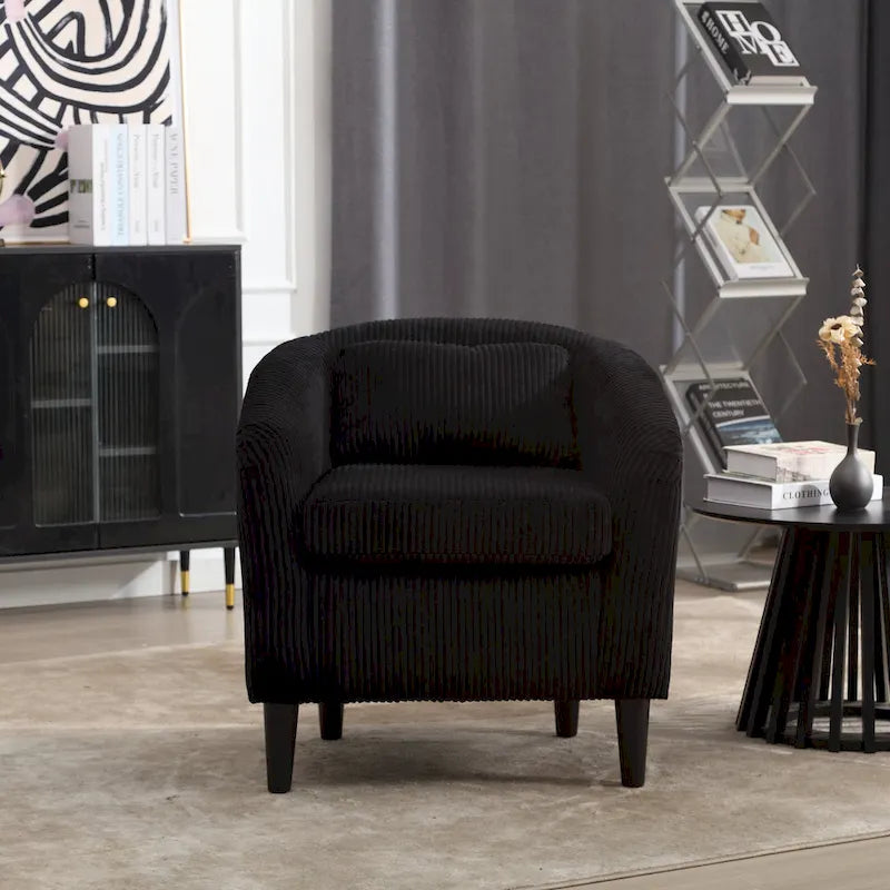 Fauteuil décoré de style moderne pour salon, fauteuil baquet avec coussin et oreiller, fauteuil individuel