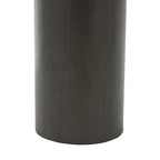 Table d'appoint piédestal en bois avec plateau carré arrondi - Noir ou marron - Roche River Decor